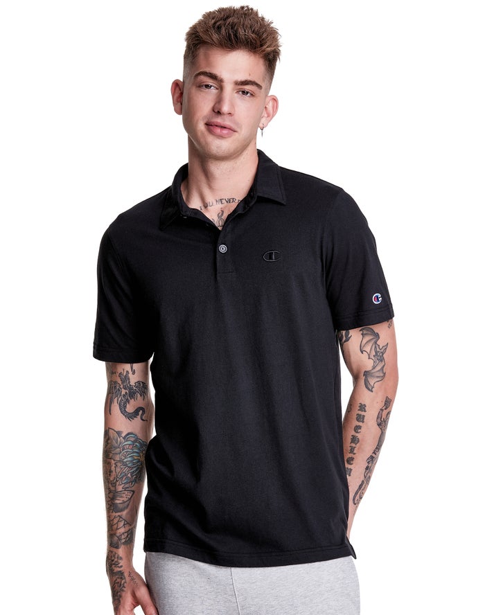 Camiseta Champion Hombre - Jersey Polo ( Negras ) 1963478-MI